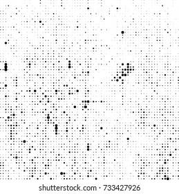 Halftone black and white. Ink spots randomly scattered over the surface. Pattern monochrome background optical pop art texture for posters, business cards, cover, labels mock-up, stickers layout
