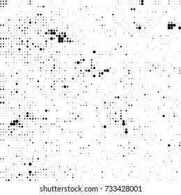 Halftone black and white. Ink spots randomly scattered over the surface. Pattern monochrome background optical pop art texture for posters, business cards, cover, labels mock-up, stickers layout