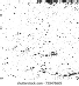 Halftone black and white. Ink spots randomly scattered over the surface. Pattern monochrome background optical pop art texture for posters, business cards, cover, labels mock-up, stickers layout