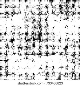 Halftone black and white. Ink spots randomly scattered over the surface. Pattern monochrome background optical pop art texture for posters, business cards, cover, labels mock-up, stickers layout