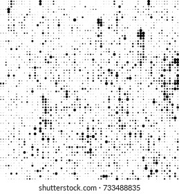 Halftone black and white. Ink spots randomly scattered over the surface. Pattern monochrome background optical pop art texture for posters, business cards, cover, labels mock-up, stickers layout