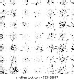 Halftone black and white. Ink spots randomly scattered over the surface. Pattern monochrome background optical pop art texture for posters, business cards, cover, labels mock-up, stickers layout