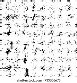 Halftone black and white. Ink spots randomly scattered over the surface. Pattern monochrome background optical pop art texture for posters, business cards, cover, labels mock-up, stickers layout