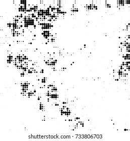 Halftone black and white. Ink spots randomly scattered over the surface. Pattern monochrome background optical pop art texture for posters, business cards, cover, labels mock-up, stickers layout