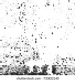 Halftone black and white. Ink spots randomly scattered over the surface. Pattern monochrome background optical pop art texture for posters, business cards, cover, labels mock-up, stickers layout