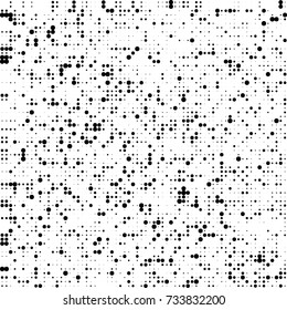 Halftone black and white. Ink spots randomly scattered over the surface. Pattern monochrome background optical pop art texture for posters, business cards, cover, labels mock-up, stickers layout