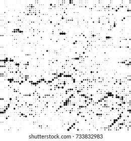 Halftone black and white. Ink spots randomly scattered over the surface. Pattern monochrome background optical pop art texture for posters, business cards, cover, labels mock-up, stickers layout
