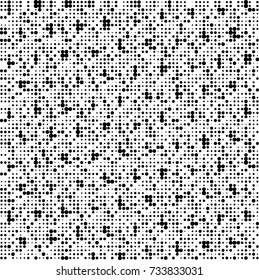 Halftone black and white. Ink spots randomly scattered over the surface. Pattern monochrome background optical pop art texture for posters, business cards, cover, labels mock-up, stickers layout