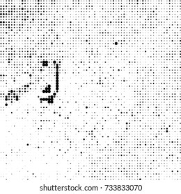 Halftone black and white. Ink spots randomly scattered over the surface. Pattern monochrome background optical pop art texture for posters, business cards, cover, labels mock-up, stickers layout