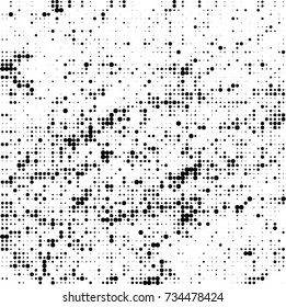 Halftone black and white. Ink spots randomly scattered over the surface. Pattern monochrome background optical pop art texture for posters, business cards, cover, labels mock-up, stickers layout