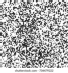 Halftone black and white. Ink spots randomly scattered over the surface. Pattern monochrome background optical pop art texture for posters, business cards, cover, labels mock-up, stickers layout