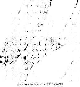 Halftone black and white. Ink spots randomly scattered over the surface. Pattern monochrome background optical pop art texture for posters, business cards, cover, labels mock-up, stickers layout