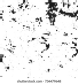 Halftone black and white. Ink spots randomly scattered over the surface. Pattern monochrome background optical pop art texture for posters, business cards, cover, labels mock-up, stickers layout