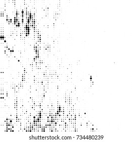 Halftone black and white. Ink spots randomly scattered over the surface. Pattern monochrome background optical pop art texture for posters, business cards, cover, labels mock-up, stickers layout