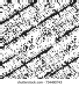 Halftone black and white. Ink spots randomly scattered over the surface. Pattern monochrome background optical pop art texture for posters, business cards, cover, labels mock-up, stickers layout