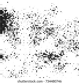 Halftone black and white. Ink spots randomly scattered over the surface. Pattern monochrome background optical pop art texture for posters, business cards, cover, labels mock-up, stickers layout