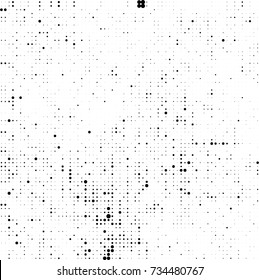 Halftone black and white. Ink spots randomly scattered over the surface. Pattern monochrome background optical pop art texture for posters, business cards, cover, labels mock-up, stickers layout