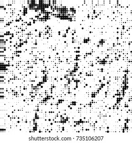 Halftone black and white. Ink spots randomly scattered over the surface. Pattern monochrome background optical pop art texture for posters, business cards, cover, labels mock-up, stickers layout