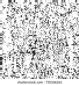 Halftone black and white. Ink spots randomly scattered over the surface. Pattern monochrome background optical pop art texture for posters, business cards, cover, labels mock-up, stickers layout