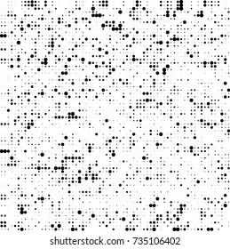 Halftone black and white. Ink spots randomly scattered over the surface. Pattern monochrome background optical pop art texture for posters, business cards, cover, labels mock-up, stickers layout