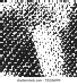 Halftone black and white. Ink spots randomly scattered over the surface. Pattern monochrome background optical pop art texture for posters, business cards, cover, labels mock-up, stickers layout