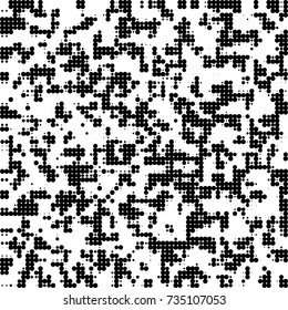 Halftone black and white. Ink spots randomly scattered over the surface. Pattern monochrome background optical pop art texture for posters, business cards, cover, labels mock-up, stickers layout