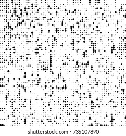 Halftone black and white. Ink spots randomly scattered over the surface. Pattern monochrome background optical pop art texture for posters, business cards, cover, labels mock-up, stickers layout