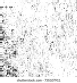 Halftone black and white. Ink spots randomly scattered over the surface. Pattern monochrome background optical pop art texture for posters, business cards, cover, labels mock-up, stickers layout