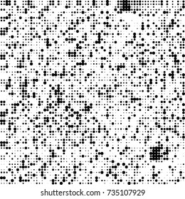 Halftone black and white. Ink spots randomly scattered over the surface. Pattern monochrome background optical pop art texture for posters, business cards, cover, labels mock-up, stickers layout