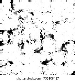Halftone black and white. Ink spots randomly scattered over the surface. Pattern monochrome background optical pop art texture for posters, business cards, cover, labels mock-up, stickers layout