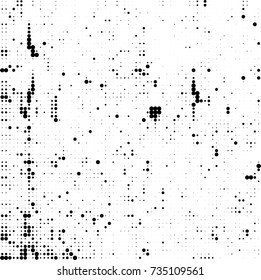 Halftone black and white. Ink spots randomly scattered over the surface. Pattern monochrome background optical pop art texture for posters, business cards, cover, labels mock-up, stickers layout