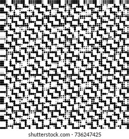 Halftone black and white. Ink spots randomly scattered over the surface. Pattern monochrome background optical pop art texture for posters, business cards, cover, labels mock-up, stickers layout