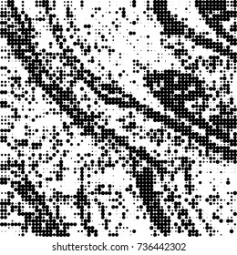 Halftone black and white. Ink spots randomly scattered over the surface. Pattern monochrome background optical pop art texture for posters, business cards, cover, labels mock-up, stickers layout