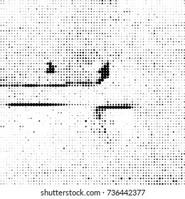 Halftone black and white. Ink spots randomly scattered over the surface. Pattern monochrome background optical pop art texture for posters, business cards, cover, labels mock-up, stickers layout