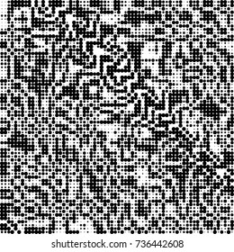 Halftone black and white. Ink spots randomly scattered over the surface. Pattern monochrome background optical pop art texture for posters, business cards, cover, labels mock-up, stickers layout