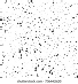 Halftone black and white. Ink spots randomly scattered over the surface. Pattern monochrome background optical pop art texture for posters, business cards, cover, labels mock-up, stickers layout