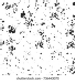 Halftone black and white. Ink spots randomly scattered over the surface. Pattern monochrome background optical pop art texture for posters, business cards, cover, labels mock-up, stickers layout