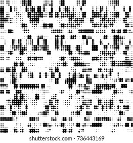 Halftone black and white. Ink spots randomly scattered over the surface. Pattern monochrome background optical pop art texture for posters, business cards, cover, labels mock-up, stickers layout