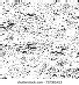 Halftone black and white. Ink spots randomly scattered over the surface. Pattern monochrome background optical pop art texture for posters, business cards, cover, labels mock-up, stickers layout