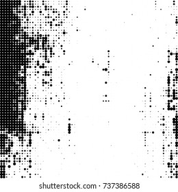 Halftone black and white. Ink spots randomly scattered over the surface. Pattern monochrome background optical pop art texture for posters, business cards, cover, labels mock-up, stickers layout