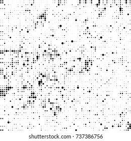 Halftone black and white. Ink spots randomly scattered over the surface. Pattern monochrome background optical pop art texture for posters, business cards, cover, labels mock-up, stickers layout