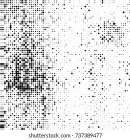 Halftone black and white. Ink spots randomly scattered over the surface. Pattern monochrome background optical pop art texture for posters, business cards, cover, labels mock-up, stickers layout