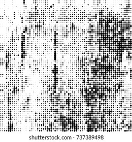 Halftone black and white. Ink spots randomly scattered over the surface. Pattern monochrome background optical pop art texture for posters, business cards, cover, labels mock-up, stickers layout