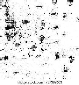 Halftone black and white. Ink spots randomly scattered over the surface. Pattern monochrome background optical pop art texture for posters, business cards, cover, labels mock-up, stickers layout