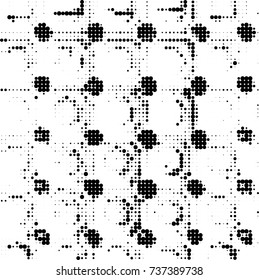 Halftone black and white. Ink spots randomly scattered over the surface. Pattern monochrome background optical pop art texture for posters, business cards, cover, labels mock-up, stickers layout