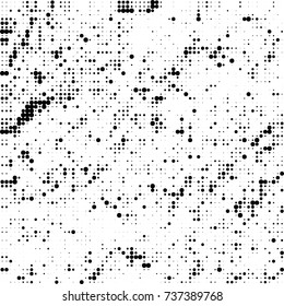 Halftone black and white. Ink spots randomly scattered over the surface. Pattern monochrome background optical pop art texture for posters, business cards, cover, labels mock-up, stickers layout