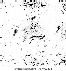 Halftone black and white. Ink spots randomly scattered over the surface. Pattern monochrome background optical pop art texture for posters, business cards, cover, labels mock-up, stickers layout