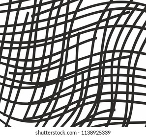 halftone black and white lines stripes wavy pattern vector geometric background