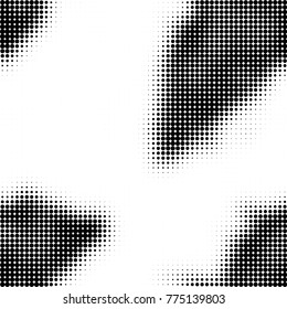 Halftone black and white pattern. Abstract monochrome vector background. Texture for print and design