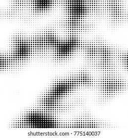 Halftone black and white pattern. Abstract monochrome vector background. Texture for print and design